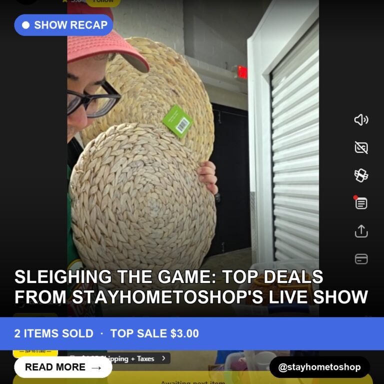 Sleighing the Game: Top Deals from StayHomeToShop's Live Show