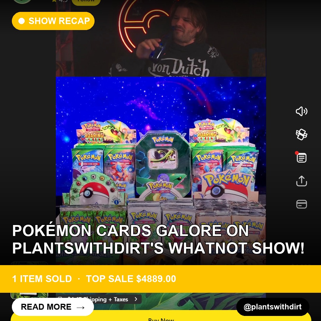Pokémon Cards Galore on plantswithdirt's Whatnot Show!