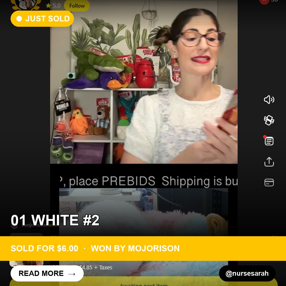 Sold in a Flash: Nursesarah's #2 White Item Finds a Home!