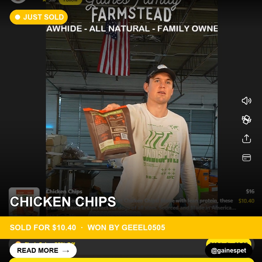 Whatnot Surprise: Gainespet's Chicken Chips Snag a Happy Home!