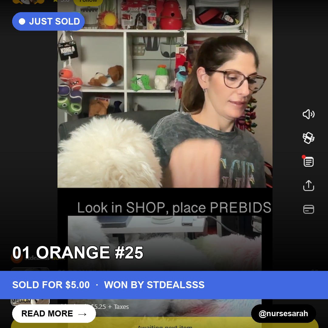 Lid-Less Orange Container Sells Quickly on Whatnot