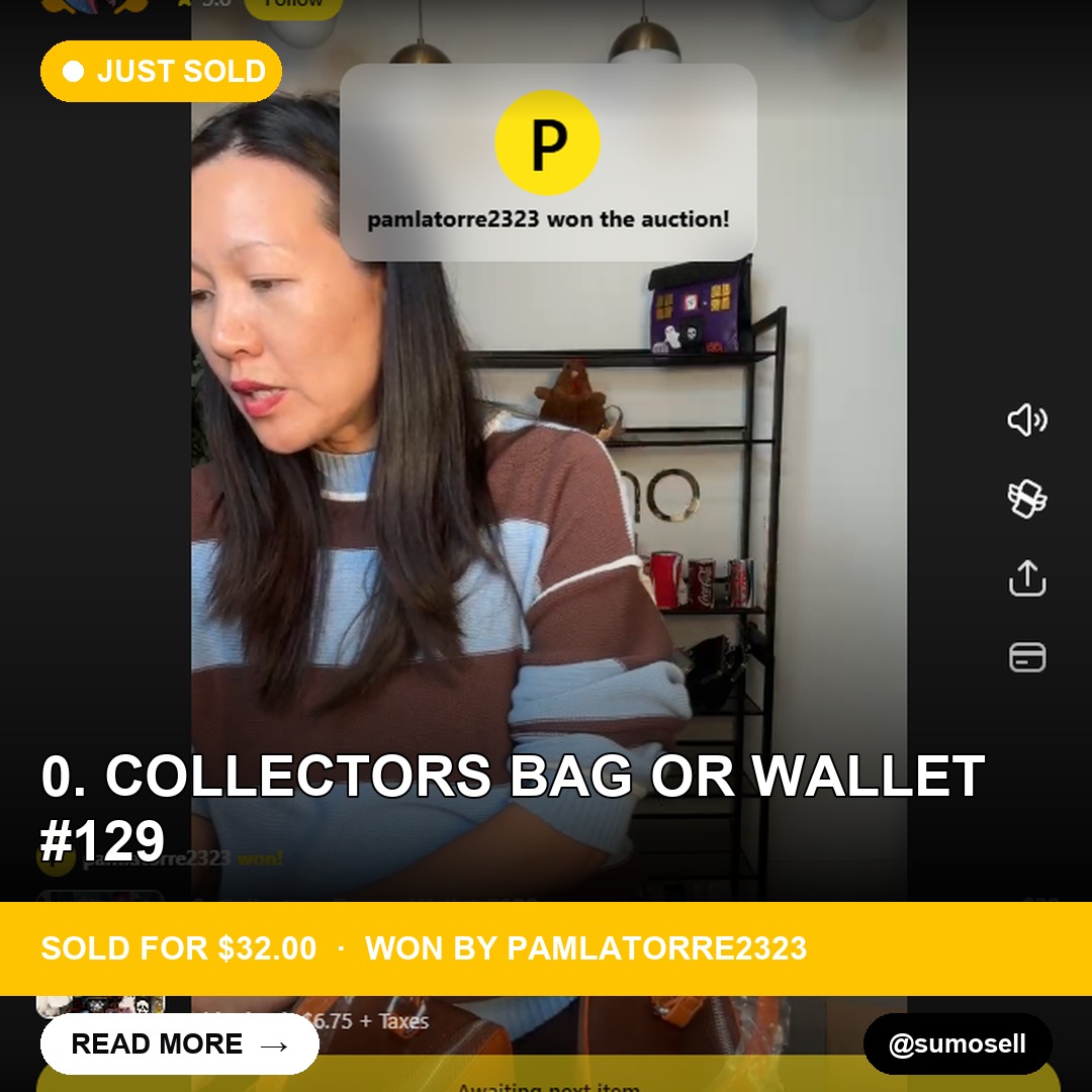 Collectors Bag or Wallet #129 Brings in $32 in Whatnot Live Show