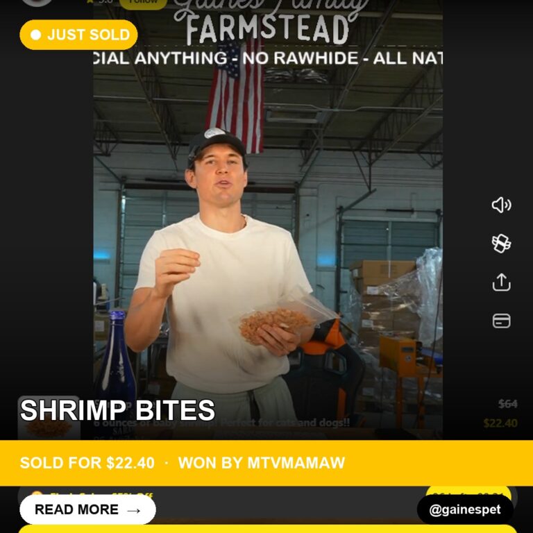 Shrimp Bites Sell for $22.40 on Whatnot Live