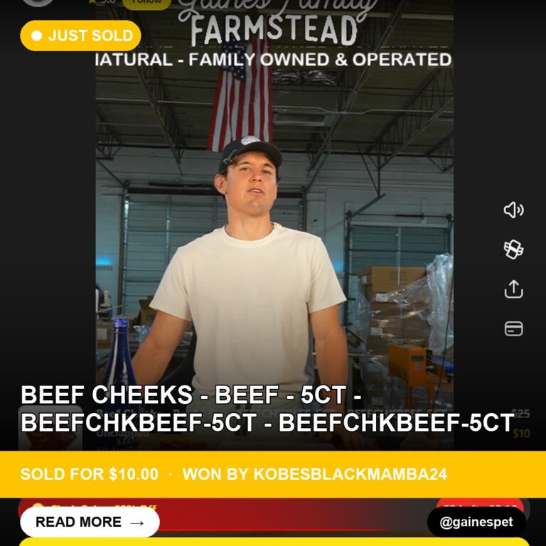 Beef Cheeks Bring the Heat in Whatnot Live Auction