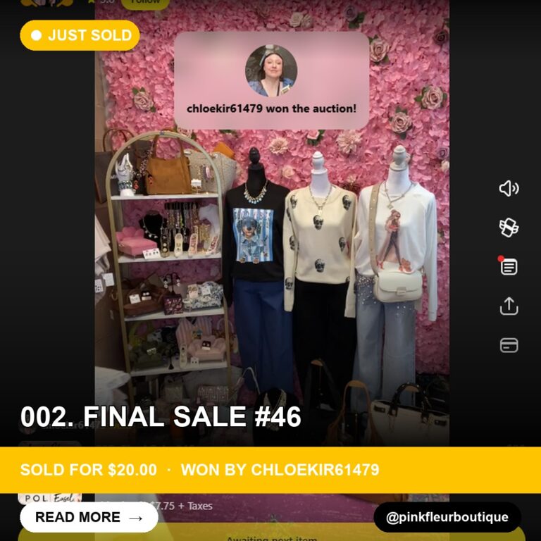 "Whatnot Winner: Oversized Sweatshirt Sold for $20"