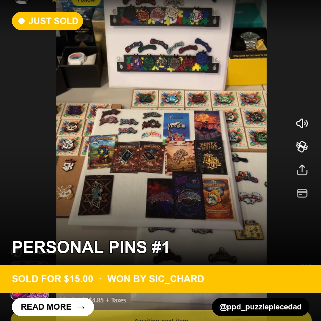 Patch-Worked Pins Sell Out Fast in Whatnot Show