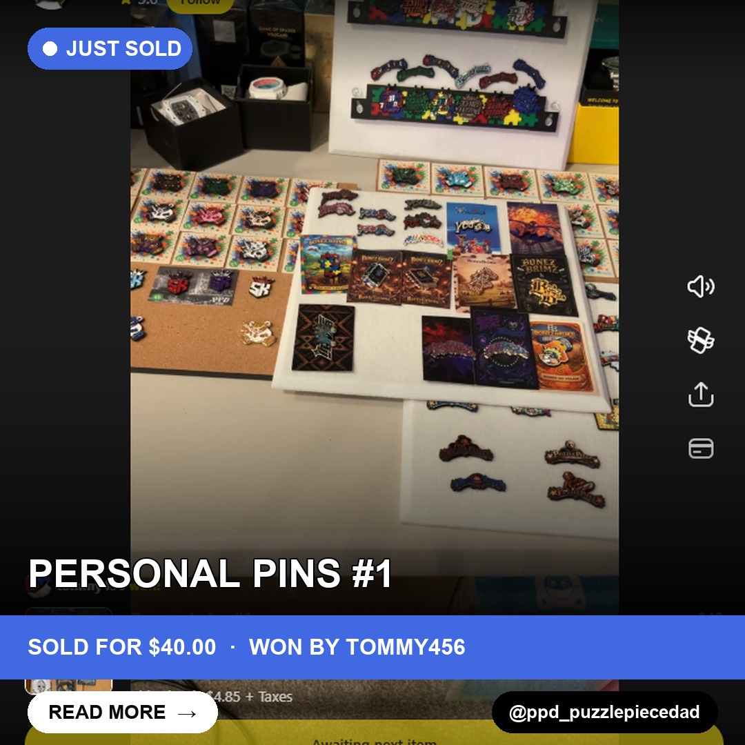 New Whatnot Find from @ppd_puzzlepiecedad: Sold for 40.00 USD