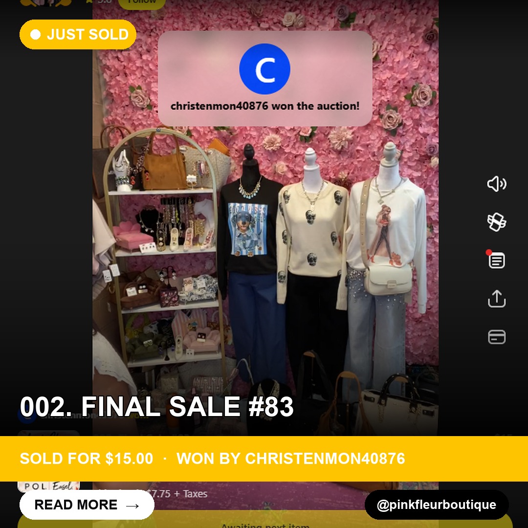 Whatnot Show Recap: Seller pinkfleurboutique's Sweet Deals