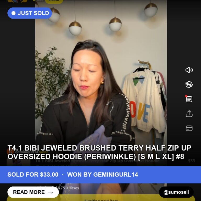 Whatnot Weekly: BiBi's Periwinkle Half Zip Hoodie Snagged for $33!
