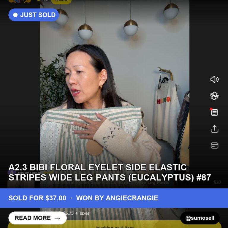 Floral Eyelet Pants Sold for $37 at Whatnot Auction