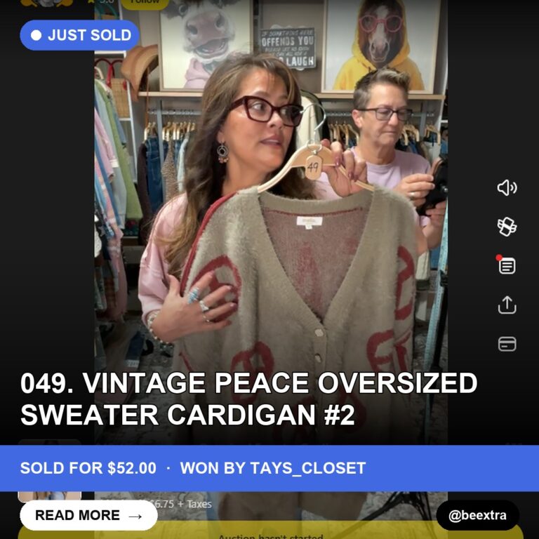 Vintage Peace Oversized Sweater Cardigan Finds a Home