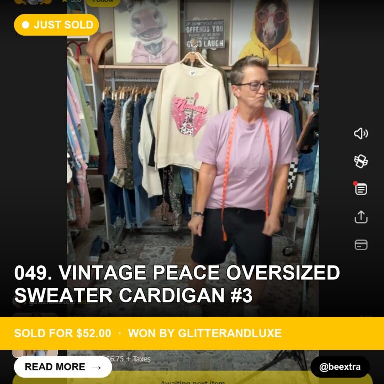 Vintage Peace Oversized Sweater Cardigan Finds a New Home