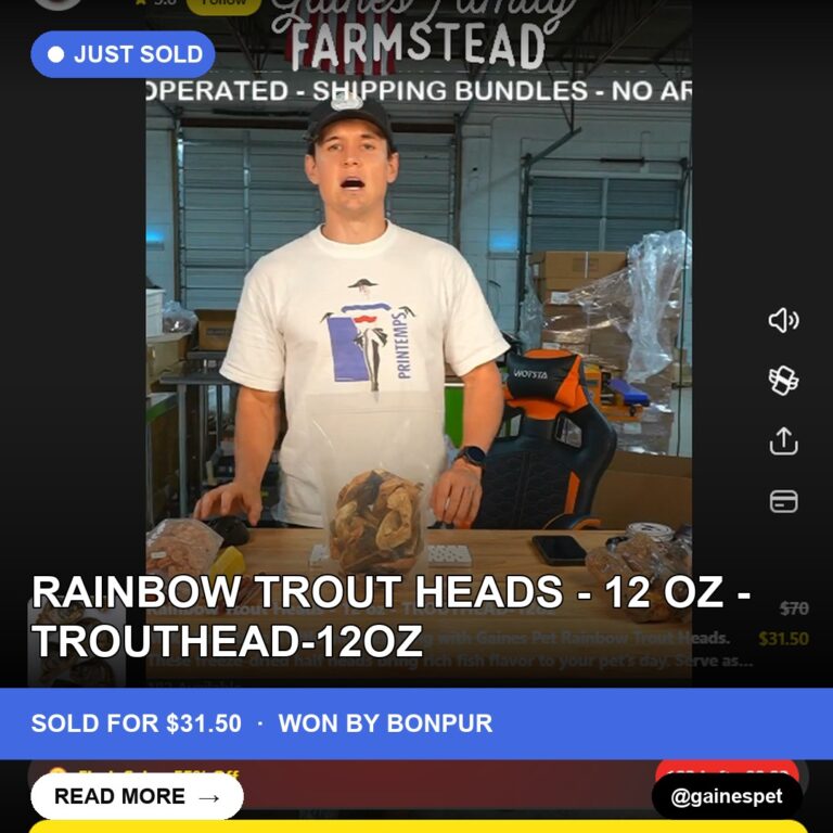 Rainbow Trout Heads Sizzle on Whatnot!