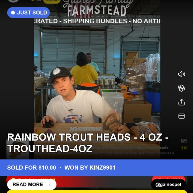Rainbow Trout Heads - 4 oz - TROUTHEAD-4oz