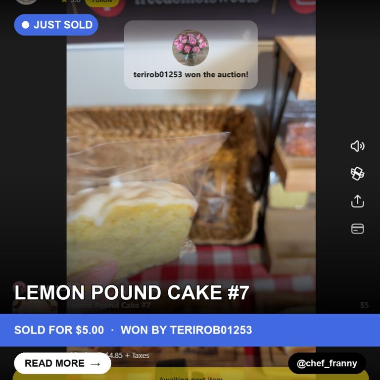 Lemon Pound Cake Loveliness on Whatnot