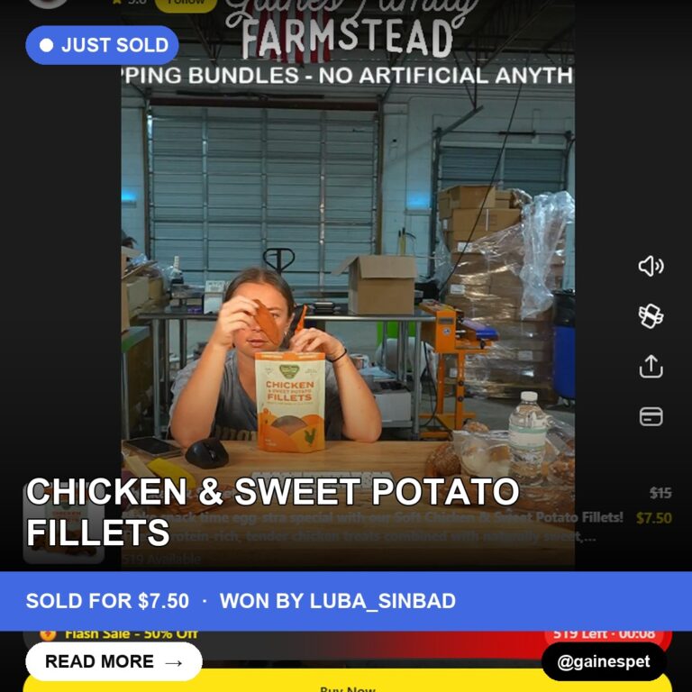 Sold for the Asking: Chicken & Sweet Potato Fillets Sell for $7.50 on Whatnot
