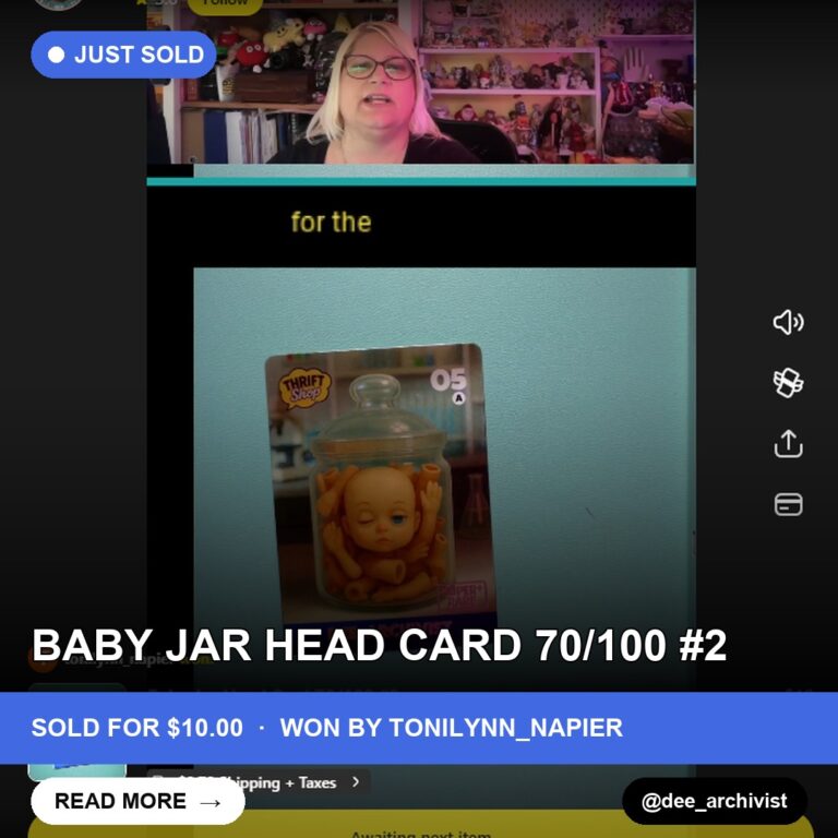 Vintage Baby Jar Head Card Sells for $10 on Whatnot
