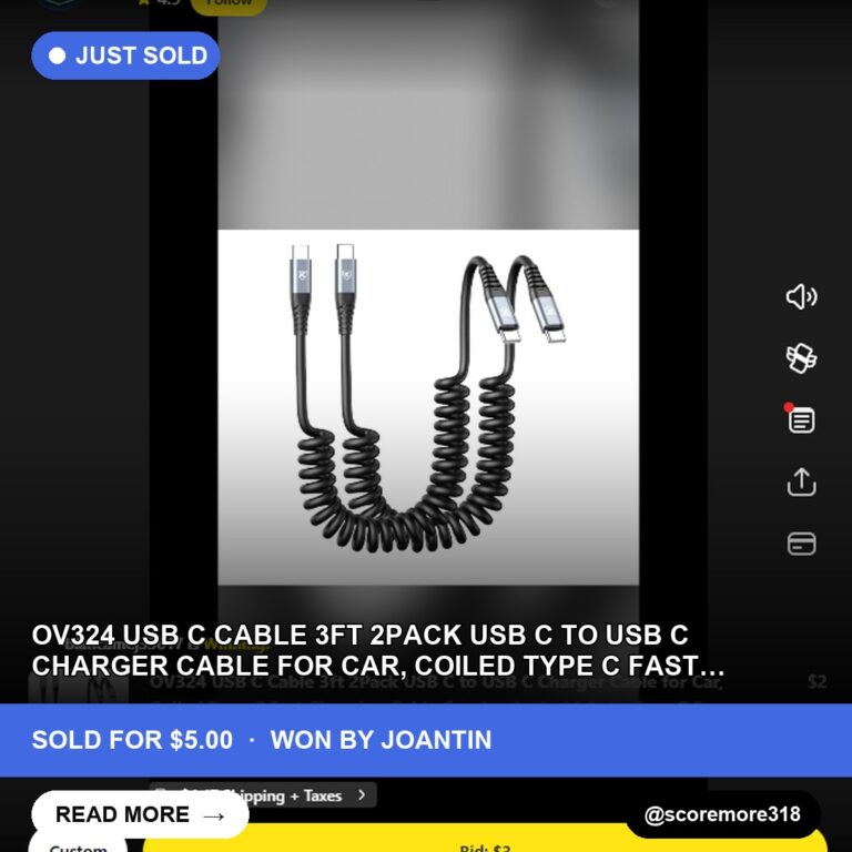 Coiled USB-C Cable Sells out at Whatnot Auction