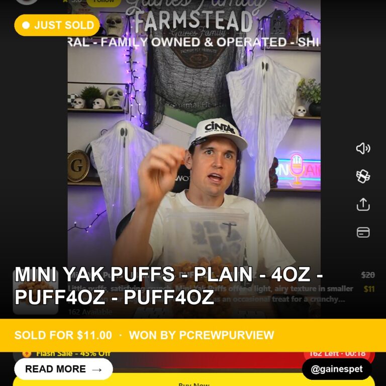 Mini Yak Puffs Sold for $11!