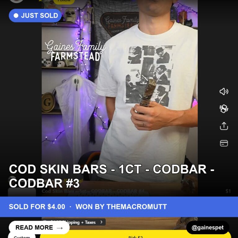 Savvy Shoppers Scoop Up Cod Skin Bars at Whatnot Live Auction