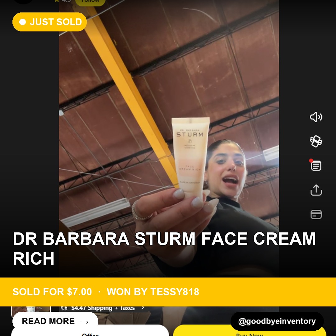 Last-Minute Luxury: DR BARBARA STURM Face Cream Rich Sells for $7