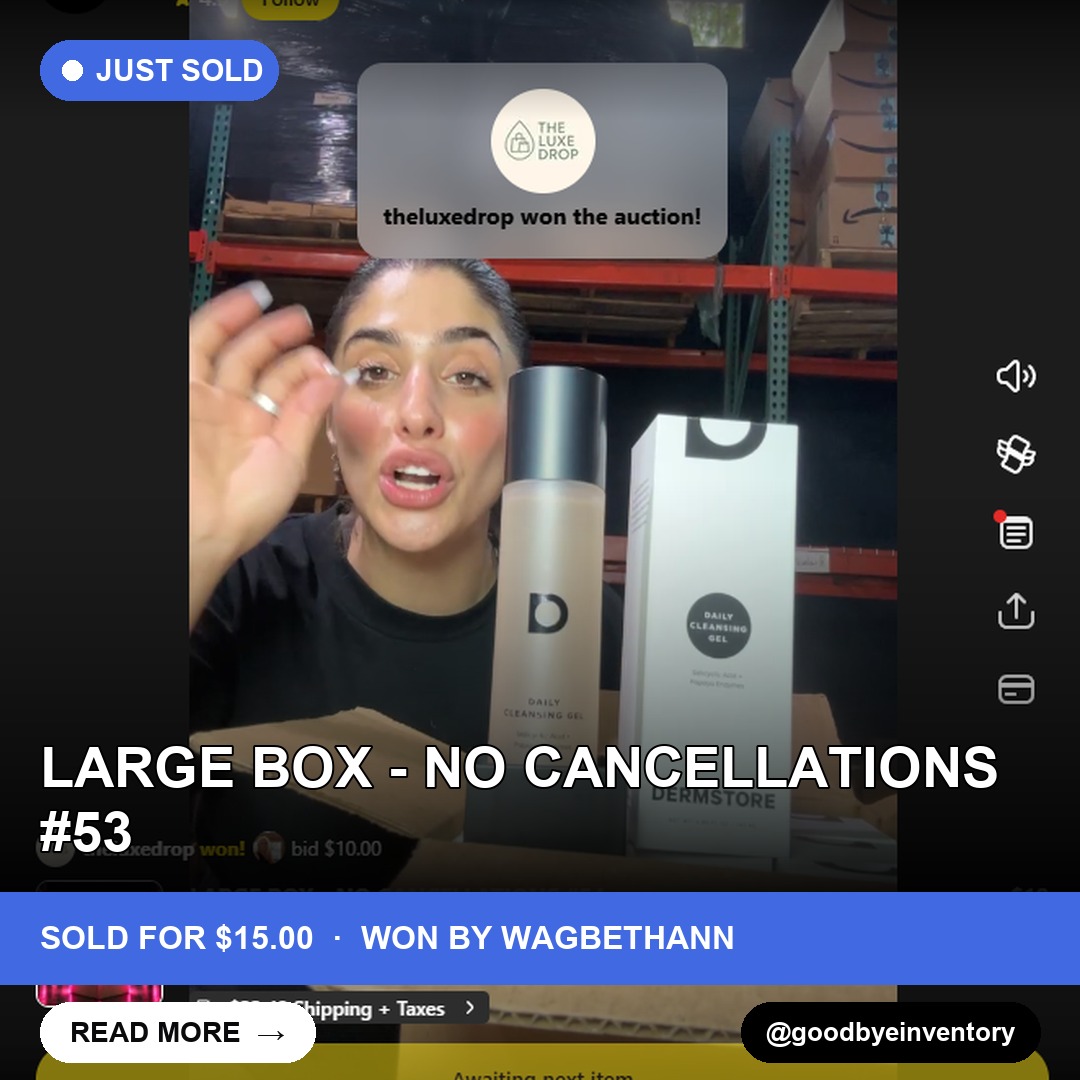 LARGE BOX: A Quick Sell for GoodbyInventory
