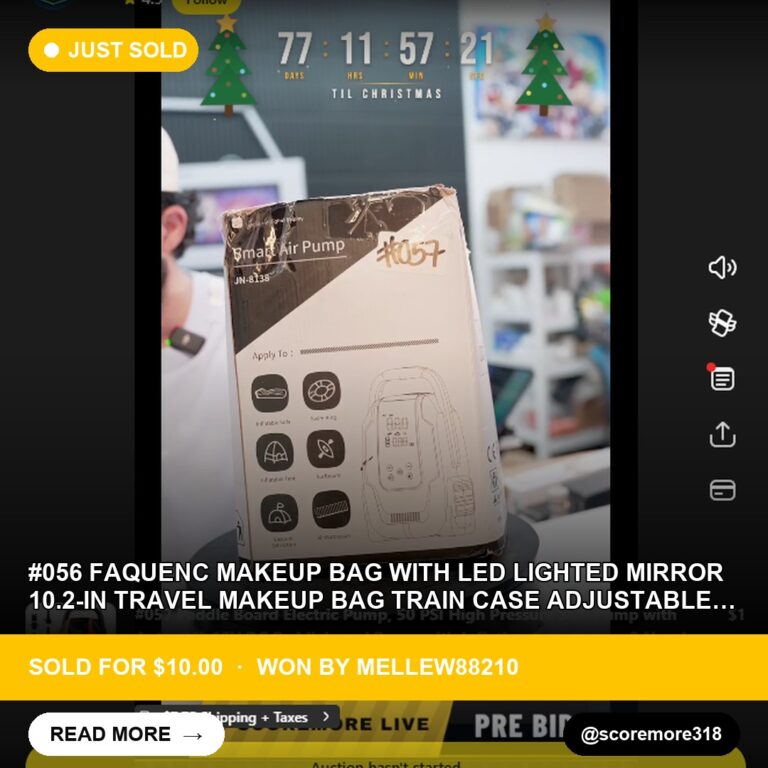 Faquenc Makeup Bag with LED Lighted Mirror Sells for a Steal on Whatnot