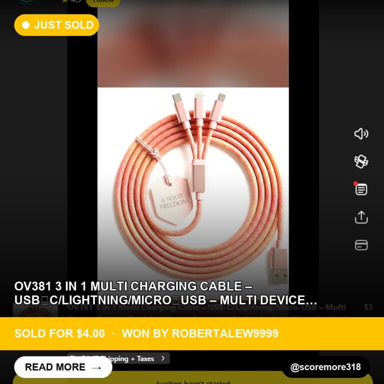 Sprinted to the Finish: Last-Minute Grab for OV381 Multi Charging Cable Goes for 4.00 USD