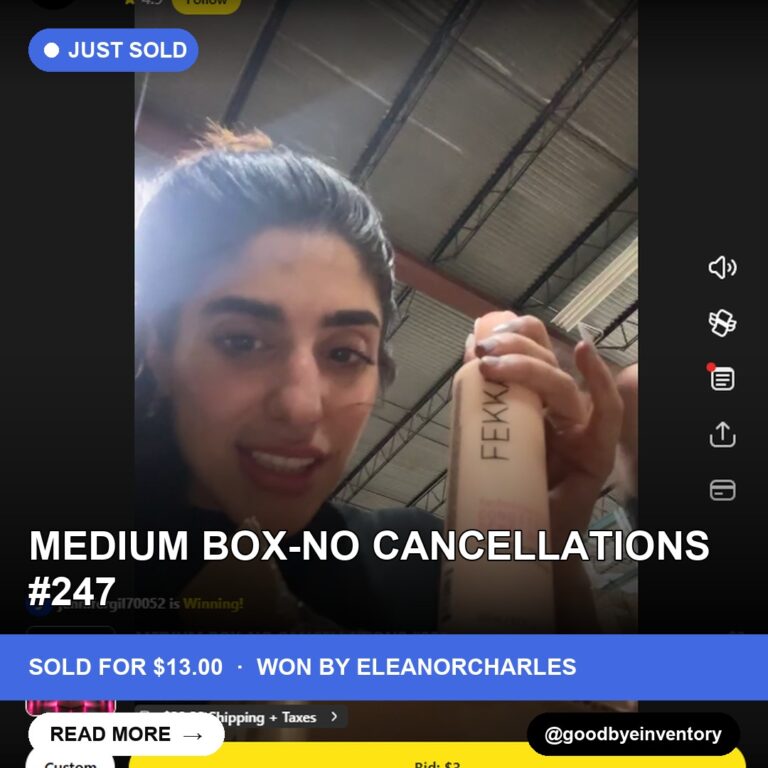 Mid-Stream Snatch: MEDIUM BOX Sells for $13 in Goodbyeinventory's Live Auction