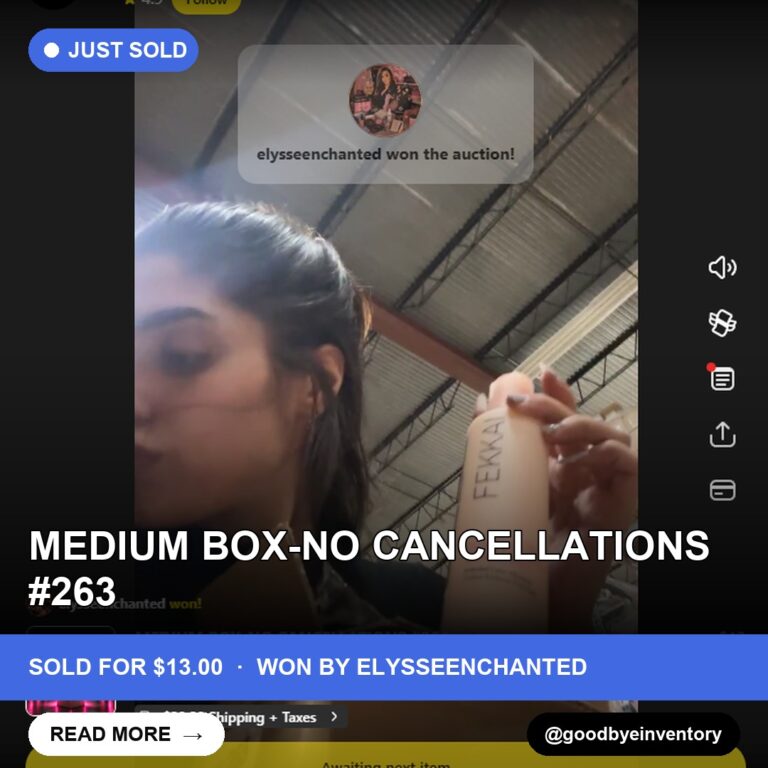 The Winning Bidder Scores: MEDIUM BOX-NO CANCELLATIONS #263 Sells for $13.00 USD