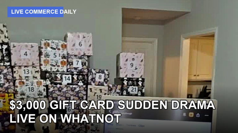 $3,000 Gift Card Sudden Drama Live On Whatnot #shorts